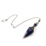 Natural Quartz Pendants for Divination Wicca Crystal Tiger Eye Pendulum Reiki