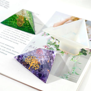 Triangle Pyramid Orgone Resin Mold for Jewelry Making