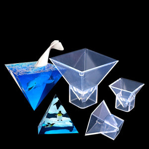 High Transparency Pyramid Crystal Epoxy Resin Mold for DIY Jewelry