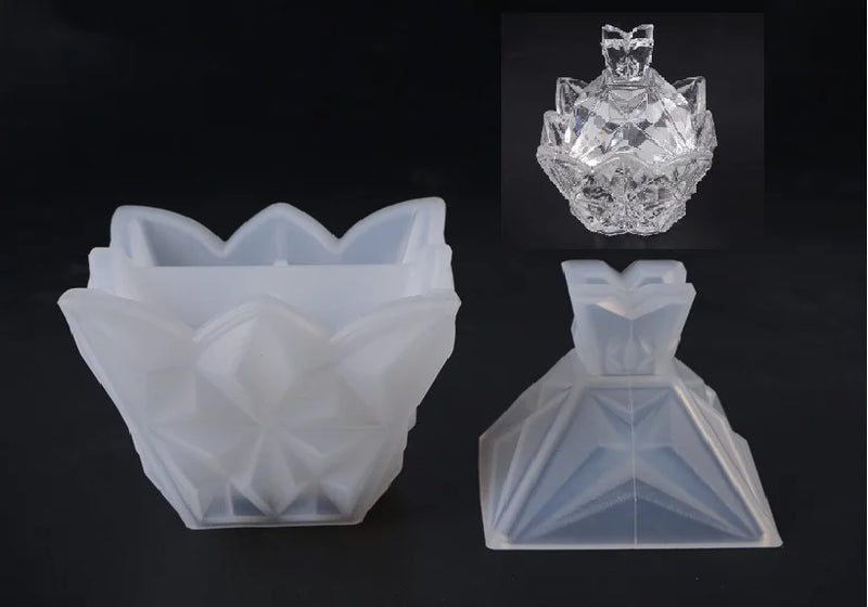 Pyramid Storage Box Jewelry Mold Art Decoration Dried Flower UV Resin Jewelry