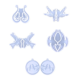 Silicone Bird Shaped Keychain Moulds Clay Molds for Hand Making