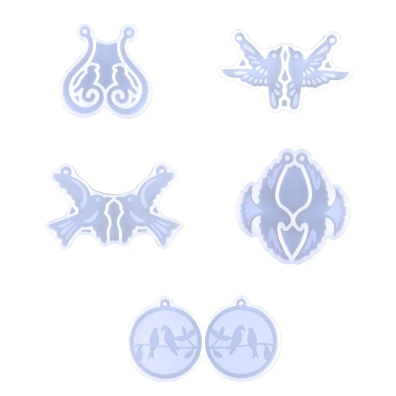 Silicone Bird Shaped Keychain Moulds Clay Molds for Hand Making