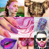 16-Color Holographic Chunky Glitter Sequins for Resin Crafts