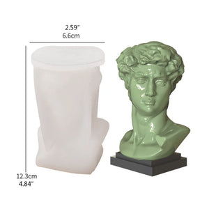 Concrete Flowerpot Mold David's Head Pen Holder Mold