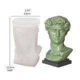 Concrete Flowerpot Mold David's Head Pen Holder Mold