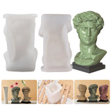 Concrete Flowerpot Mold David's Head Pen Holder Mold