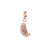 925 Silver Spring Curved Feather Dangle Bead DIY