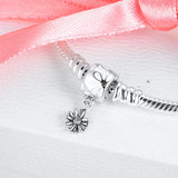 Daisy Flower Clasp Bracelet 925 Sterling Silver Jewelry