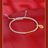 24KT Beads Red Thread Bracelet Fine Jewelry for Women