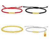 24KT Beads Red Thread Bracelet Fine Jewelry for Women