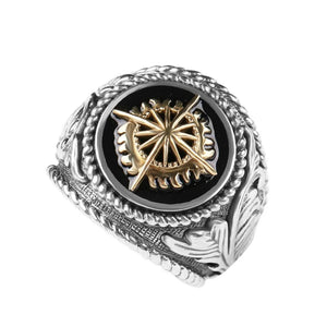 925 Silver Men's Ring Father Adjustable Shine Ray Ring RG6919