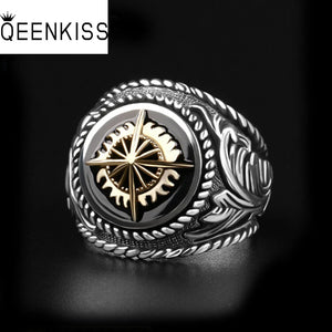 925 Silver Men's Ring Father Adjustable Shine Ray Ring RG6919