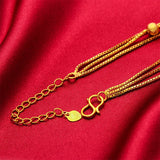 Matte Beads 24KT Chain Pendant Anklet Woman Girl Gift