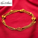 Matte Beads 24KT Chain Pendant Anklet Woman Girl Gift