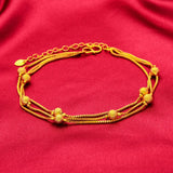 Matte Beads 24KT Chain Pendant Anklet Woman Girl Gift