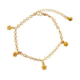 AK508 Fine Jewelry 24KT Anklet - Hot Woman Girl Bride Mother Gift