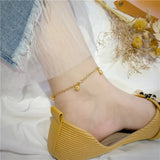 AK508 Fine Jewelry 24KT Anklet - Hot Woman Girl Bride Mother Gift