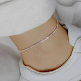 Fine Woman Girl Titanium Stainless Steel Anklet