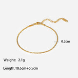 Fine Woman Girl Titanium Stainless Steel Anklet