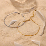 Fine Woman Girl Titanium Stainless Steel Anklet