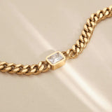 AK809 Zircon Stainless Steel Anklet Gift