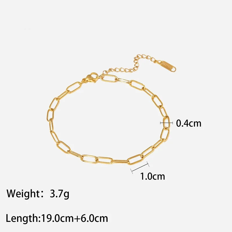 Fine Woman Girl Party Birthday Gift Clip Titanium Anklet