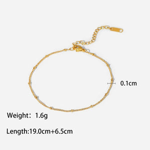 AK813 Slim Titanium Stainless Steel Anklet