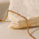 Fine Woman Girl Party Birthday Wedding Gift Twist Beach Bathable Anklet