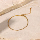Fine Woman Girl Party Birthday Wedding Gift Twist Beach Bathable Anklet