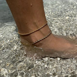 Fine Woman Girl Party Birthday Wedding Gift Twist Beach Bathable Anklet