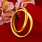 XINJING 24KT Bracelet Bangles for Women - Fine Jewelry Gift