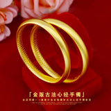 XINJING 24KT Bracelet Bangles for Women - Fine Jewelry Gift