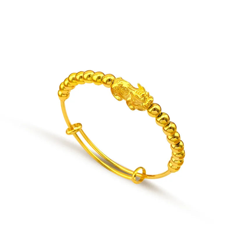 BT512 PIXIU Beads 24KT Bracelet Bangle