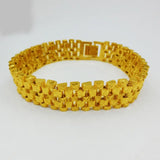 24KT Chain Bracelet for Men Thickened Wide Design