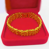 24KT Chain Bracelet for Men Thickened Wide Design