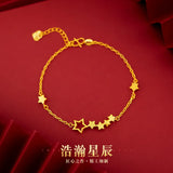 BT514 Stars Slim Chain 24KT Bracelet