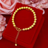 24KT Matte Beads Chain Bracelet for Woman Girl Mother