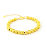 24KT Matte Beads Chain Bracelet for Woman Girl Mother