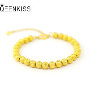 24KT Matte Beads Chain Bracelet for Woman Girl Mother