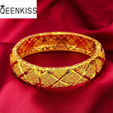 Vintage 14mm 24KT Bracelet Bangle For Her - Fine Jewelry Gift