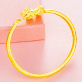 Vintage Coin PIXIU 24KT Open Bracelet Bangle