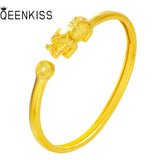Vintage Coin PIXIU 24KT Open Bracelet Bangle