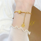24KT Flower Bracelet Hot Woman Girl Bride Mother Gift