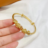 Vintage PIXIU Coin 24KT Bracelet Bangle Fine Jewelry Woman Bride