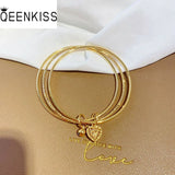 Vintage Heart Bells 24KT Bracelet Bangle for Women