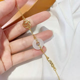 Vintage Hollow Rose Flower 24KT Bracelet
