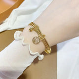24KT Cat Bells Bracelet Bangle Fine Jewelry Gift