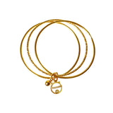 24KT Cat Bells Bracelet Bangle Fine Jewelry Gift