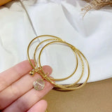 24KT Cat Bells Bracelet Bangle Fine Jewelry Gift