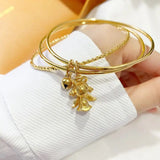 BT5276 Woman's 24KT Angel Bracelet Bangle